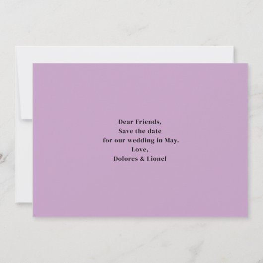 Script Photo Minimalist Bewaar de datum Uitnodigin Kaart (Achterkant)