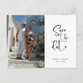 Script Photo Minimalist Save the date  Briefkaart (Voorkant)