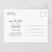 Script Photo Overlay met de hand geschreven als Sa Aankondigingskaart (Achterkant)