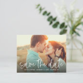 Script Photo Overlay met de hand geschreven als Sa Aankondigingskaart (Staand voorkant)