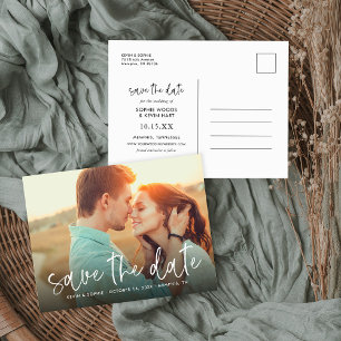 Script Photo Overlay met de hand geschreven als Sa Aankondigingskaart