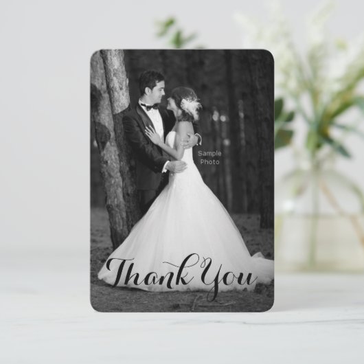 Script Photo Weddenschap Bedankt (Staand voorkant)