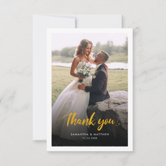 Script Photo Weddenschap Hartelijk dank Bedankkaart (Voorkant)