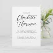 Script Photo Wedding Embossed linnen textuur Kaart (Staand voorkant)