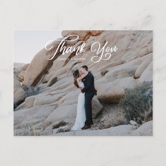 Script Photo Wedding Hartelijk dank Briefkaart (Voorkant)