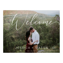 Script Photo Wedding Welcome Sign Gedrukt Poster