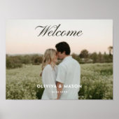 Script Photo Wedding Welcome Sign Poster (Voorkant)