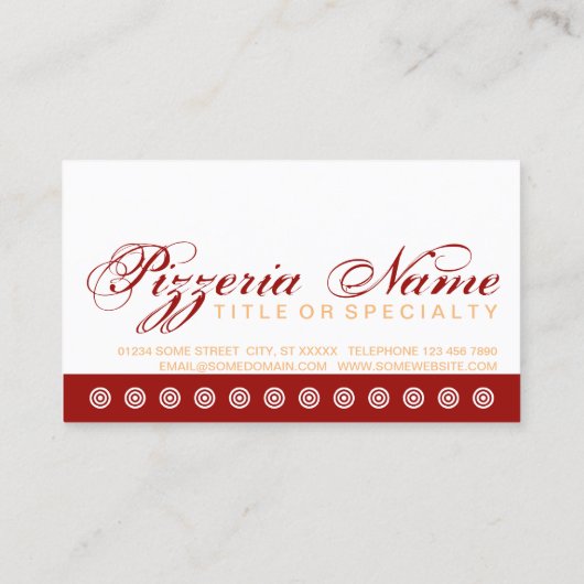 script PIZZA klantenloyaliteitenkaart Klantenkaartje (Achterkant)