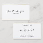 Script Plain Elegant Professioneel Handgeschreven Visitekaartje (Voorkant / Achterkant)
