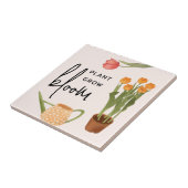 Script Plant Grow Bloom Tulip Tegeltje (Zijkant)