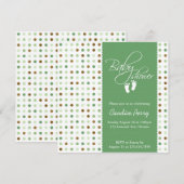 Script Polka Dot Baby shower nodigt uit Kaart (Voorkant / Achterkant)