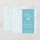 Script Polka Dot Boy Baby shower nodigt uit Kaart (Voorkant / Achterkant)