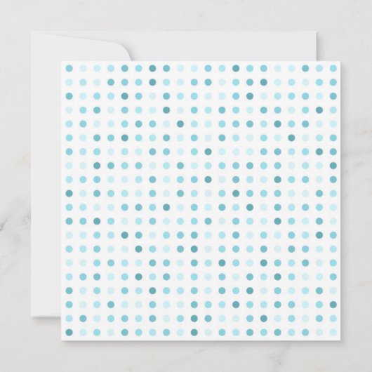 Script Polka Dot Boy Baby shower nodigt uit Kaart (Achterkant)
