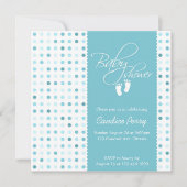 Script Polka Dot Boy Baby shower nodigt uit Kaart (Voorkant)