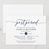 Script Postponed Wedding Ceremony en Reception Kaart (Voorkant / Achterkant)