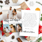 Script Prettig Getrouwd 4 Foto Collage Kerstmis Feestdagenkaart