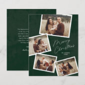 Script Prettig Kerstfeest 4 Foto Budget Kerstkaart (Voorkant / Achterkant)