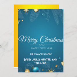 Script Prettig kerstfeest BLauw  Kerstkaart Kaart