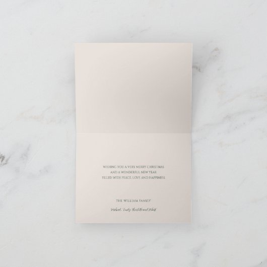 Script Prettig Kerstfeest Groen Feestdagen Kaart (Binnen)