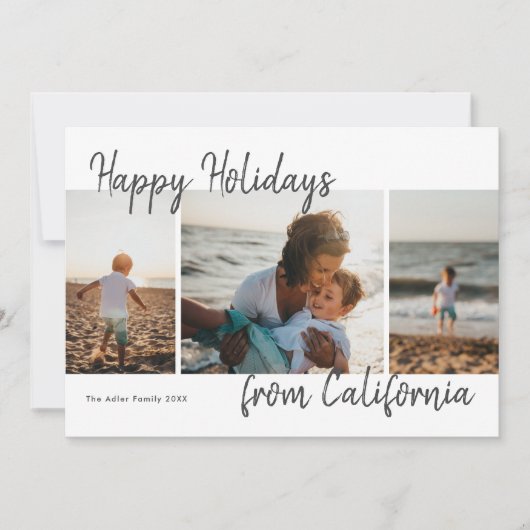 Script Prettig kerstfeest van Foto Vakantie Kaart (Voorkant)