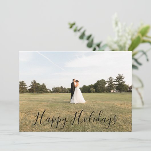 Script Prettig Kerstkaart Fotokaart (Staand voorkant)