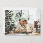 Script Prettig Kerstmis Foto Vakantiewenskaart Feestdagenkaart (Achterkant)