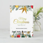 Script Prettig Kerstmis Witte Kerstkaart (Staand voorkant)