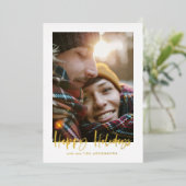 script prettige feestdagen groene tartan foto (Staand Voorkant)