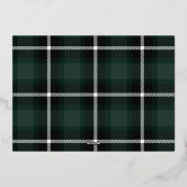 script prettige feestdagen groene tartan foto (Achterkant)