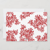 Script Prettige feestdagen Red Berries-fotokaart Feestdagenkaart (Achterkant)