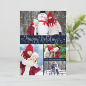 Script PRETTIGE FESTDAGEN 4 Foto Feestdagenkaart (Staand voorkant)