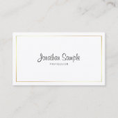 Script Professional Elegant Calligraphy Plain Luxe Visitekaartje (Voorkant)