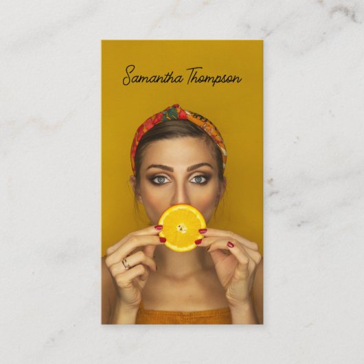 Script Professional-fotografie 2 QR-codes Visitekaartje (Voorkant)