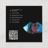 Script Professionele make-up artiest 2 foto lippen Vierkante Visitekaartje (Achterkant)