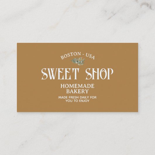  Script QR Code Pastry Bakery Visitekaartje (Achterkant)