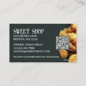 Script QR Code Pastry Bakery Visitekaartje (Voorkant)