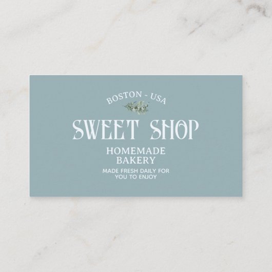 Script QR Code Pastry Bakery Visitekaartje (Achterkant)