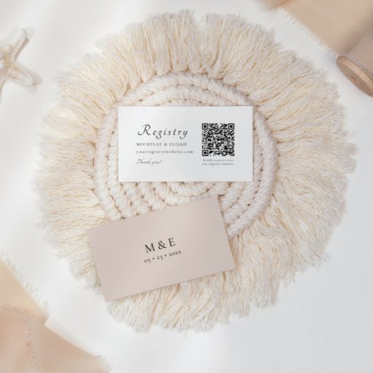 Script QR Code Registry Bruiloft Enclosure Kaart