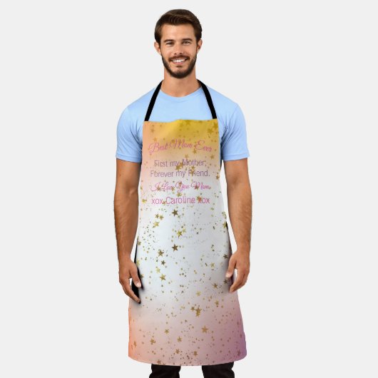 Script Quote Elegant Modern Stijlvolle Moederdag Schort (Gedragen)