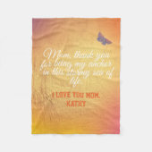 Script Quote Keepsake Elegant Modern Moederdag Fleece Deken (Voorkant)