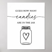 Script Raad hoeveel Snoepjes er in het Jar Sign zi Poster (Voorkant)