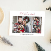 Script Red Feliz Navidad 3 Foto Spaanse Kerstmis Feestdagenkaart