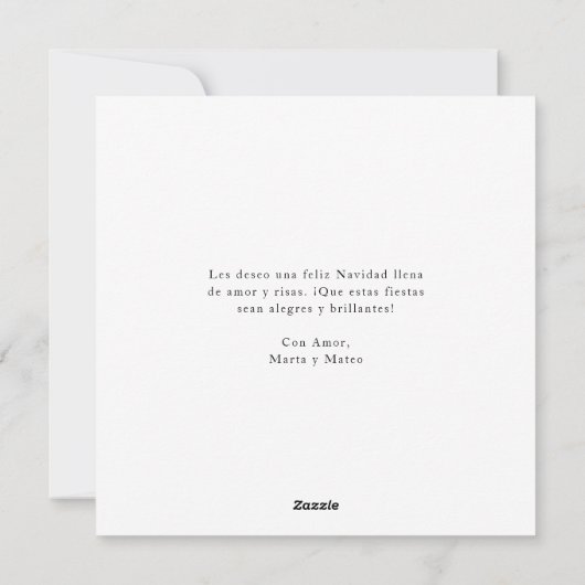 Script Red Feliz Navidad Foto Spaanse Kerstmis Feestdagenkaart (Achterkant)