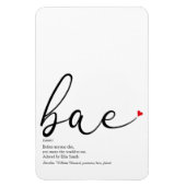 Script Red Love Heart Bae Definition Magneet (Verticaal)