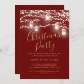 Script Red Whites Lights kerstfeest Kaart (Voorkant / Achterkant)