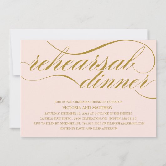 SCRIPT | REHEARSAL DINER INVITATION KAART (Voorkant)