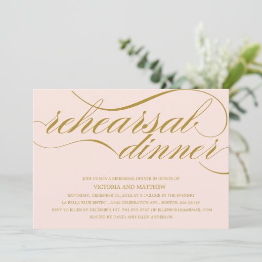 SCRIPT | REHEARSAL DINER INVITATION KAART (Staand voorkant)