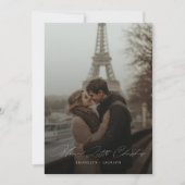 Script Romantisch Getrouwd Kleine Kerstfoto Feestdagenkaart (Voorkant)