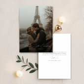 Script Romantisch Getrouwd Kleine Kerstfoto Feestdagenkaart