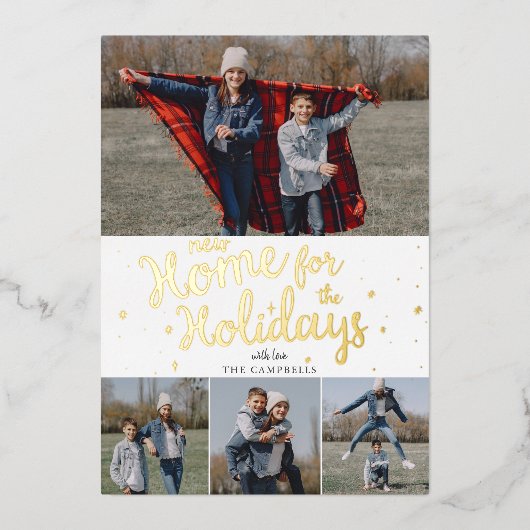 Script Rood Geruit Nieuw Thuis voor Feestdagen Fot (Voorkant)